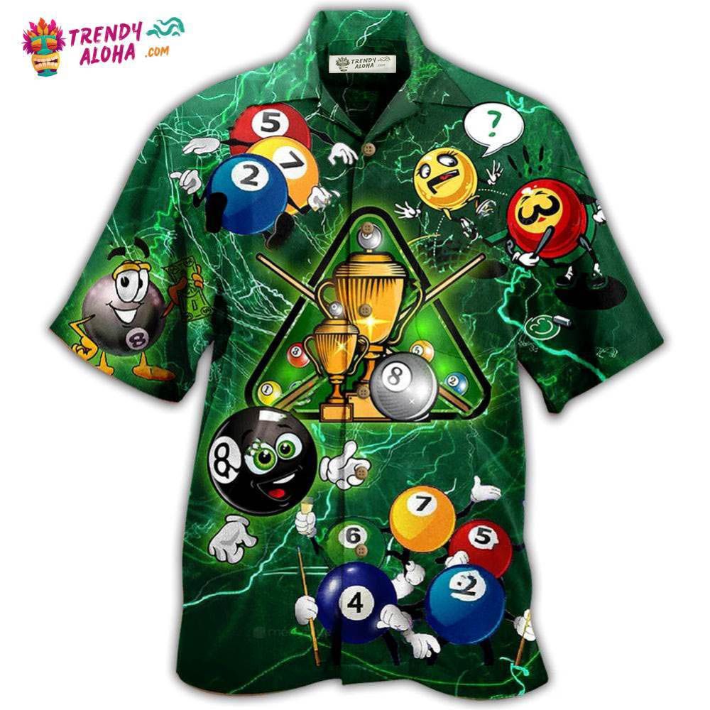 Billiard Lover Green Lightning Hawaiian Shirt – Trendy Aloha Billiard Lover Green Lightning Hawaiian Shirt – Trendy Aloha