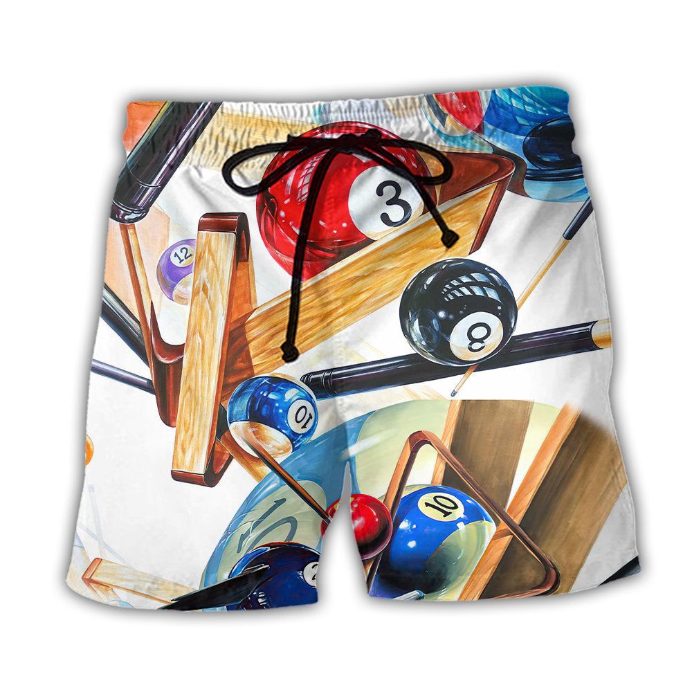 Billiard Pool Playing Games Trendy Aloha Hawaiian Beach Shorts Billiard Pool Playing Games Trendy Aloha Hawaiian Beach Shorts