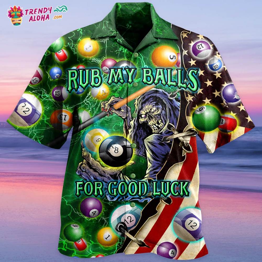 Billiard Rub My Balls For Good Luck America Hawaiian Shirt – Trendy Aloha