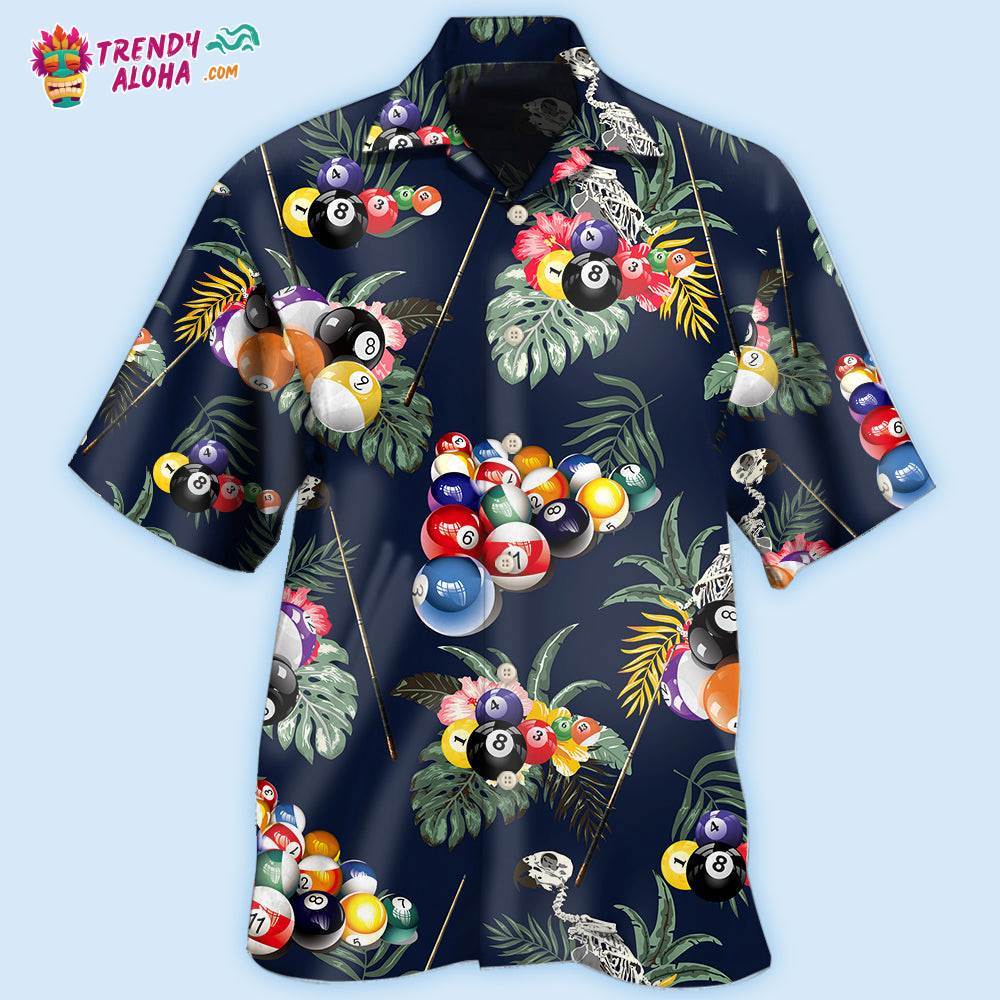 Billiard Tropical Leaf Style Hawaiian Shirt – Trendy Aloha