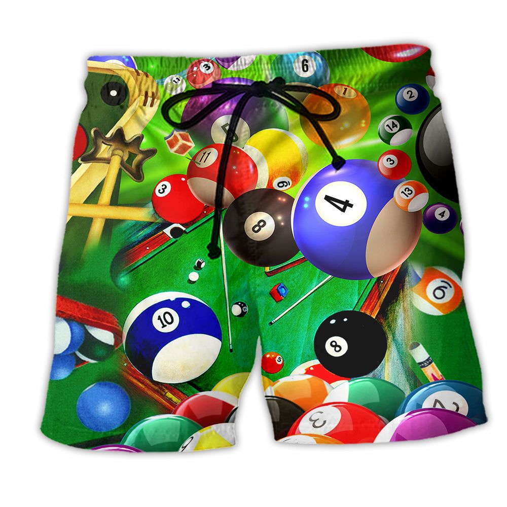 Billiard Where’s The Cue Ball Going Trendy Aloha Hawaiian Beach Shorts Billiard Where’s The Cue Ball Going Trendy Aloha Hawaiian Beach Shorts