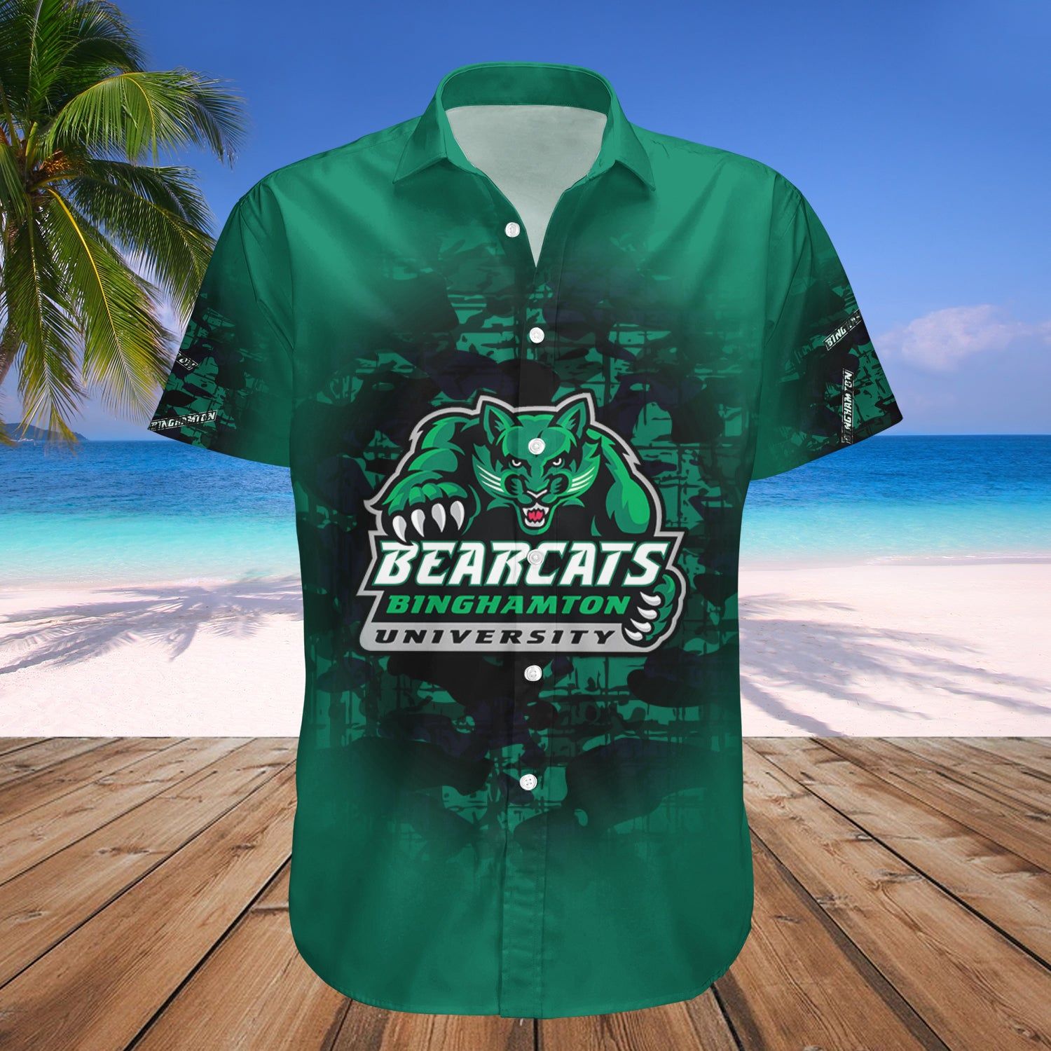 Binghamton Bearcats Hawaii Shirt Camouflage Vintage – NCAA