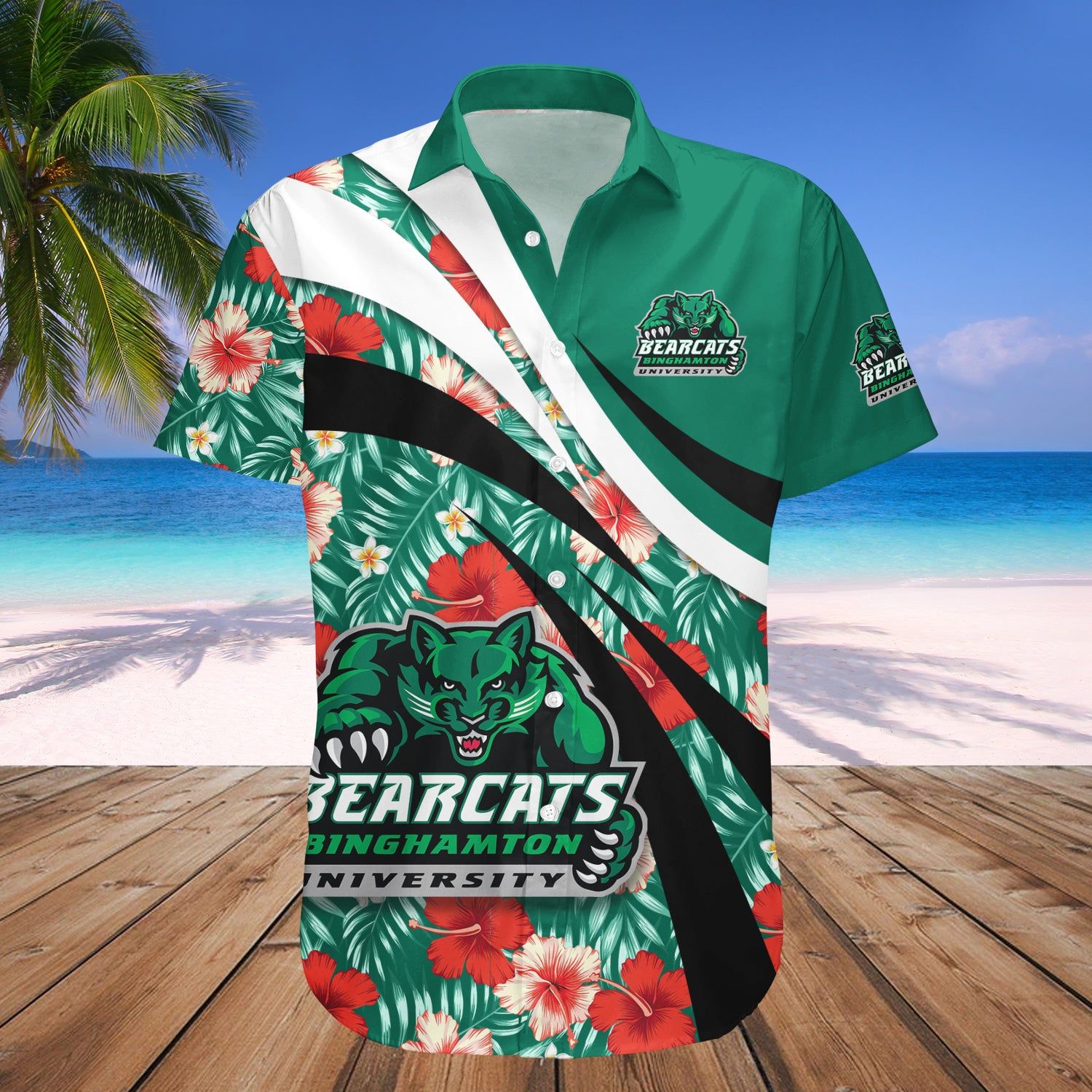 Binghamton Bearcats Hawaii Shirt Hibiscus Sport Style – NCAA