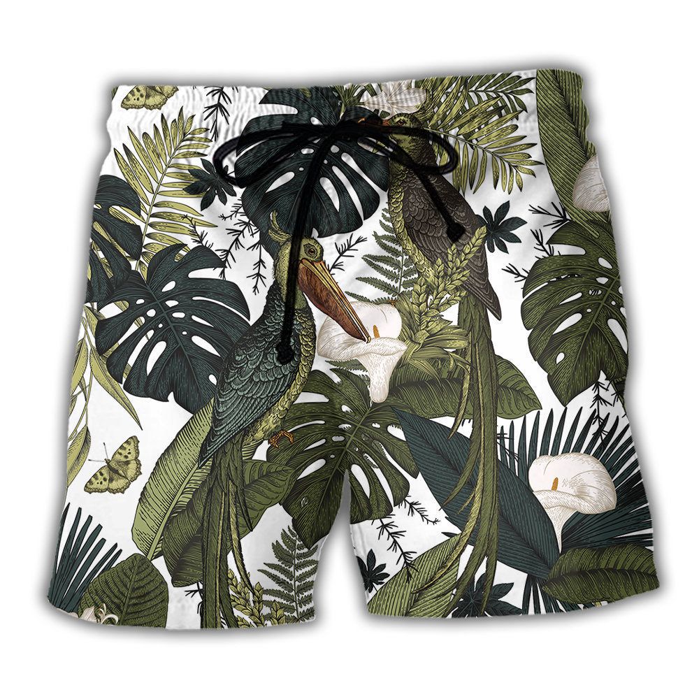 Bird Cool Tropical Style Trendy Aloha Hawaiian Beach Shorts Bird Cool Tropical Style Trendy Aloha Hawaiian Beach Shorts