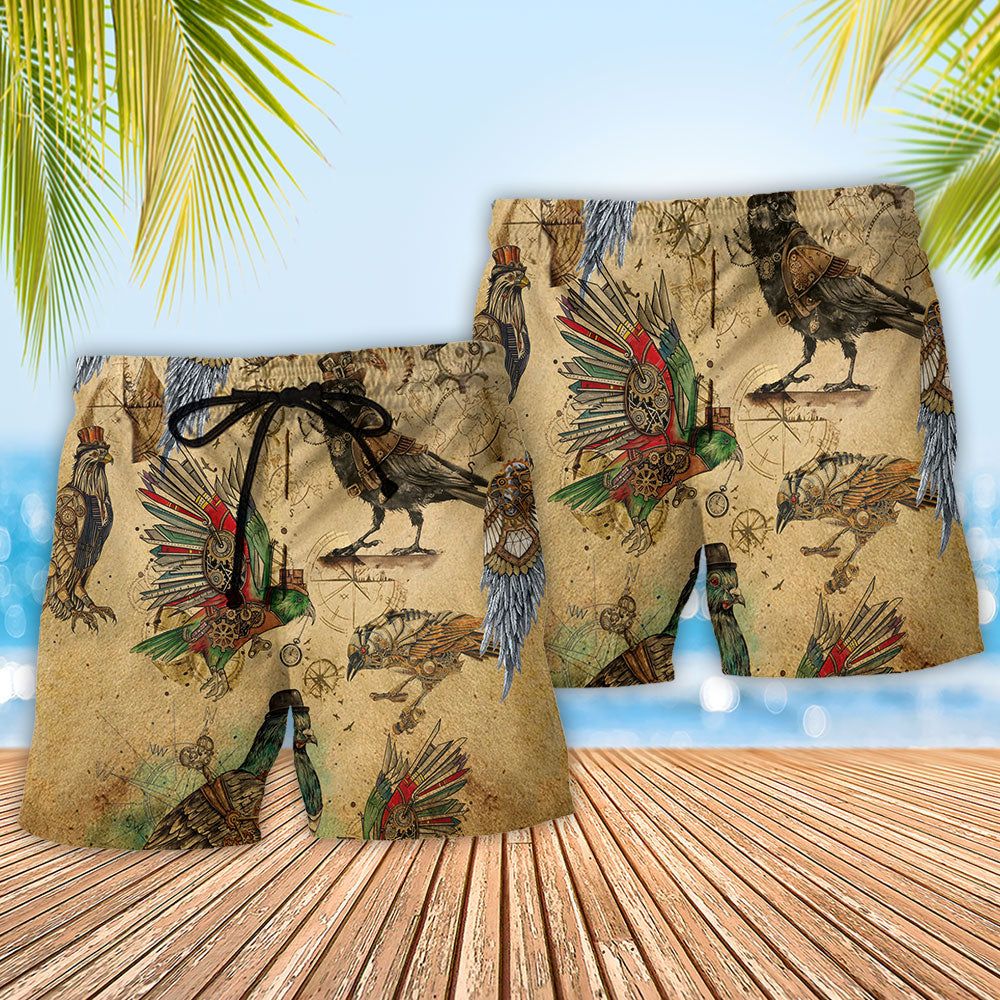 Bird Just Aren’t To Be Caged Vintage Trendy Aloha Hawaiian Beach Shorts