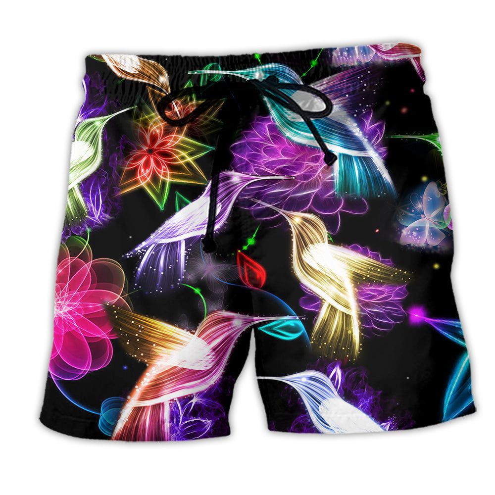 Bird Neon Love Animals Trendy Aloha Hawaiian Beach Shorts Bird Neon Love Animals Trendy Aloha Hawaiian Beach Shorts
