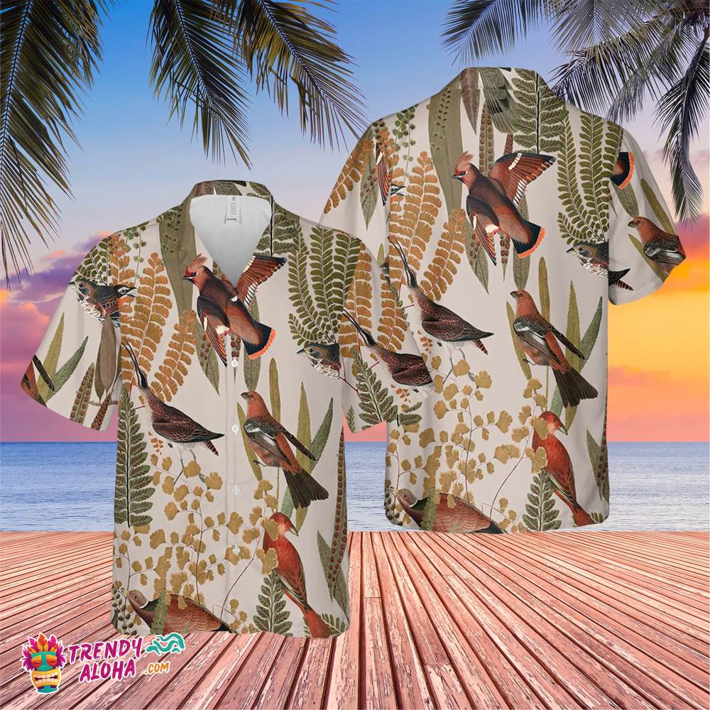 Birds Bush Trending Hawaiian Shirt, Summer Vacation Hawaiian Shirt