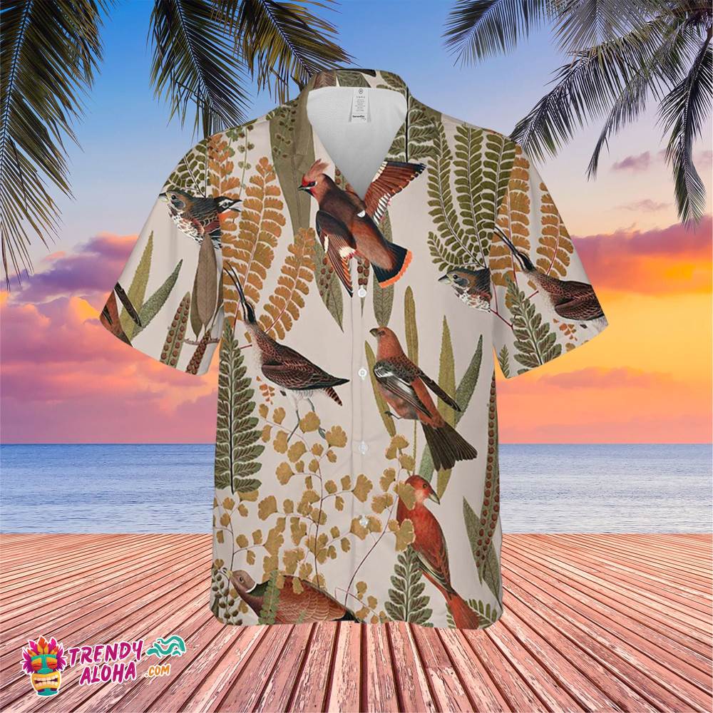 Birds Bush Trending Hawaiian Shirt, Summer Vacation Hawaiian Shirt