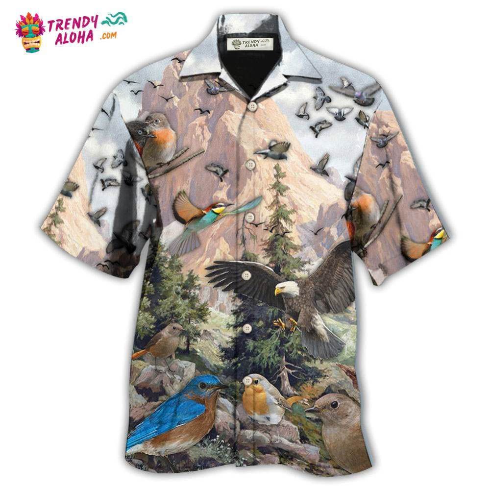 Birds On Mountain Hawaiian Shirt – Trendy Aloha Birds On Mountain Hawaiian Shirt – Trendy Aloha