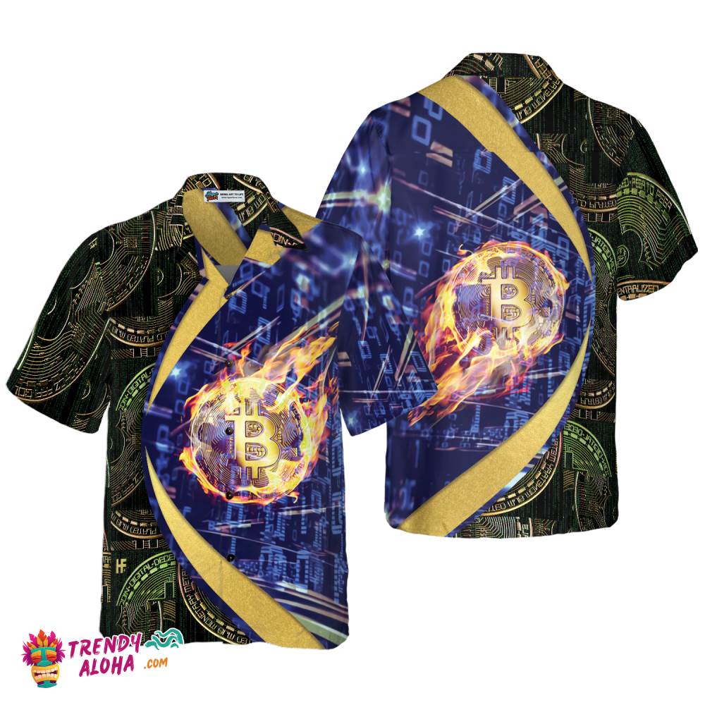Bitcoin Block Chain Hawaiian Shirt Bitcoin Block Chain Hawaiian Shirt
