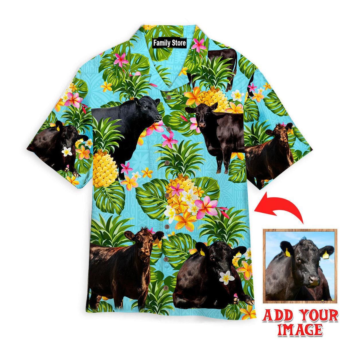 Black Angus Cattle Custom Hawaiian Shirt Black Angus Cattle Custom Hawaiian Shirt