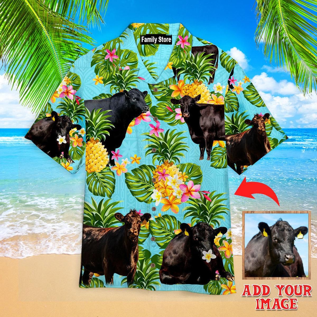 Black Angus Cattle Custom Hawaiian Shirt