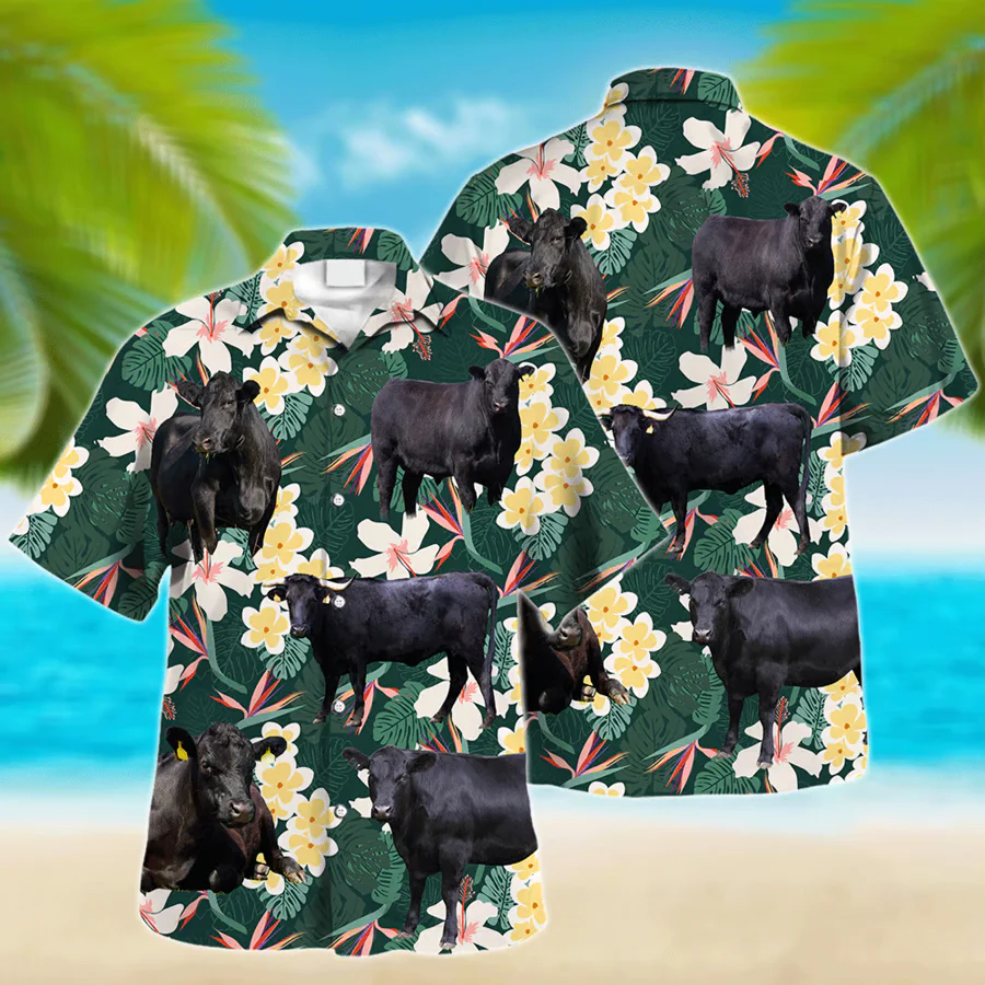 Black Angus Cow Trendy Hawaiian Shirt, Farm Lover Hawaii Shirt, Cow Lovers, Shirt For Men, Tropical Shirts, Gift For Him Black Angus Cow Trendy Hawaiian Shirt, Farm Lover Hawaii Shirt, Cow Lovers, Shirt For Men, Tropical Shirts, Gift For Him