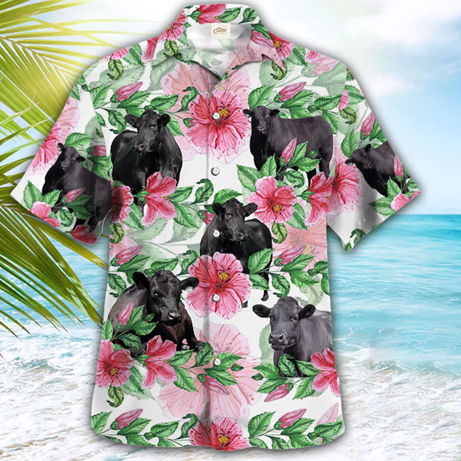 Black Angus Cow Trendy Hawaiian Shirt, Farmer Trendy Hawaiian Shirts, Summer Tropical Shirts, Gift For Him, Funny Trendy Hawaiian Shirts Black Angus Cow Trendy Hawaiian Shirt, Farmer Trendy Hawaiian Shirts, Summer Tropical Shirts, Gift For Him, Funny Trendy Hawaiian Shirts