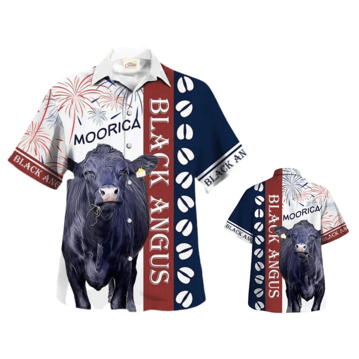 Black Angus In Moorica Trendy Hawaiian Shirt, Bull Trendy Hawaiian Shirt, Cow Aloha Hawaii Shirt, Beach Shirt
