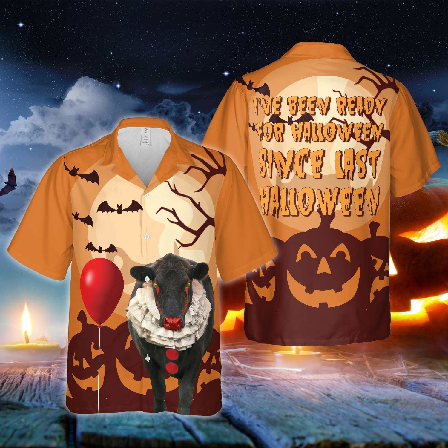 Black Angus Ready For Halloween 3D Hawaiian Shirt Unique Print