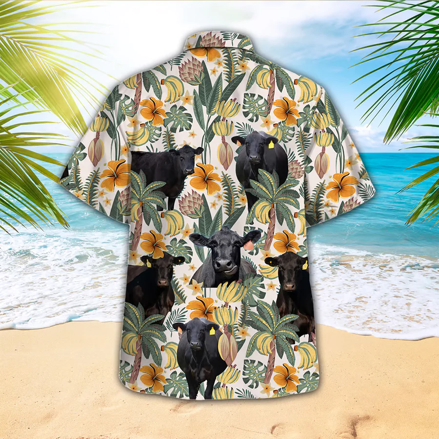 Black Angus Trendy Hawaiian Shirt, Animal Trendy Hawaiian Shirts, Cow Lover Shirt, Farmer Shirt For Men And Women