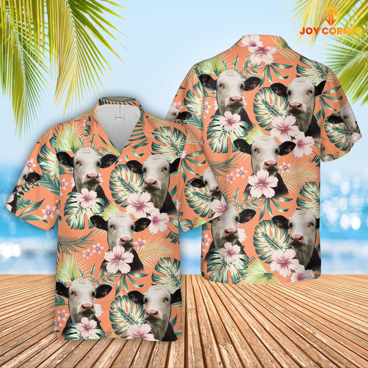 Black Baldy Basking In Summertime Florals Hawaiian Shirt