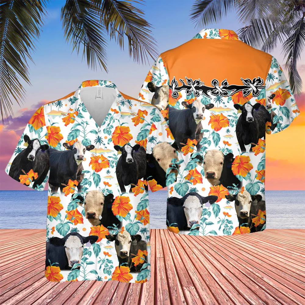 Black Baldy Hibiscus Floral 3D Trendy Hawaiian Shirt