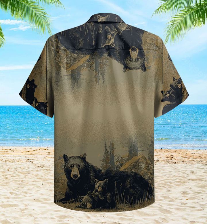 Black Bear Brown Trendy Hawaiian Shirt 3D Summer Gifts