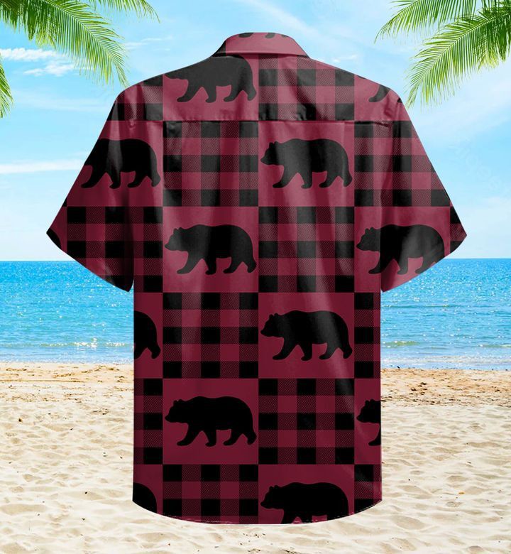 Black Bear Retreat Red Trendy Hawaiian Shirt 3D Summer Gifts