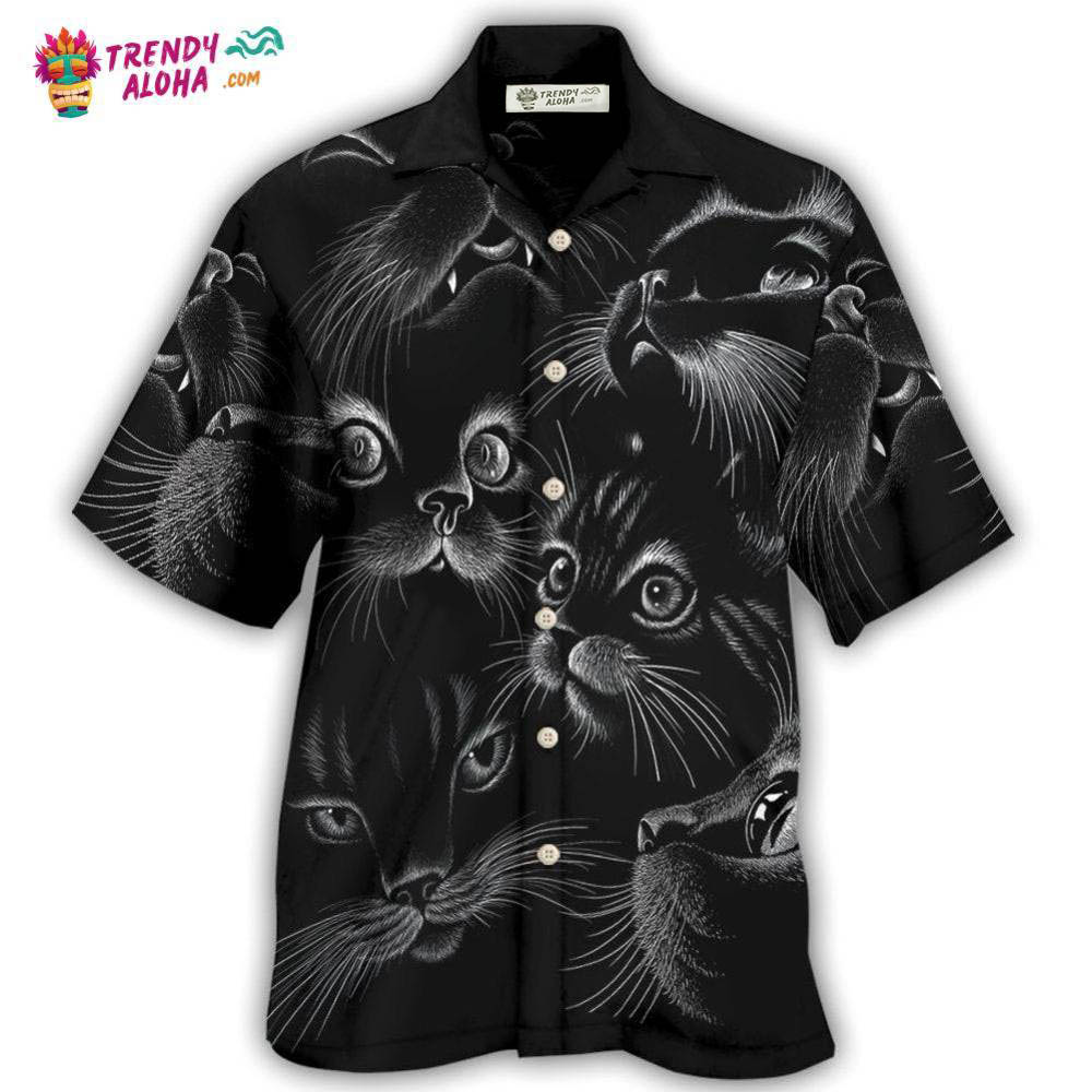 Black Cat Awesome Amazing Style Hawaiian Shirt – Trendy Aloha