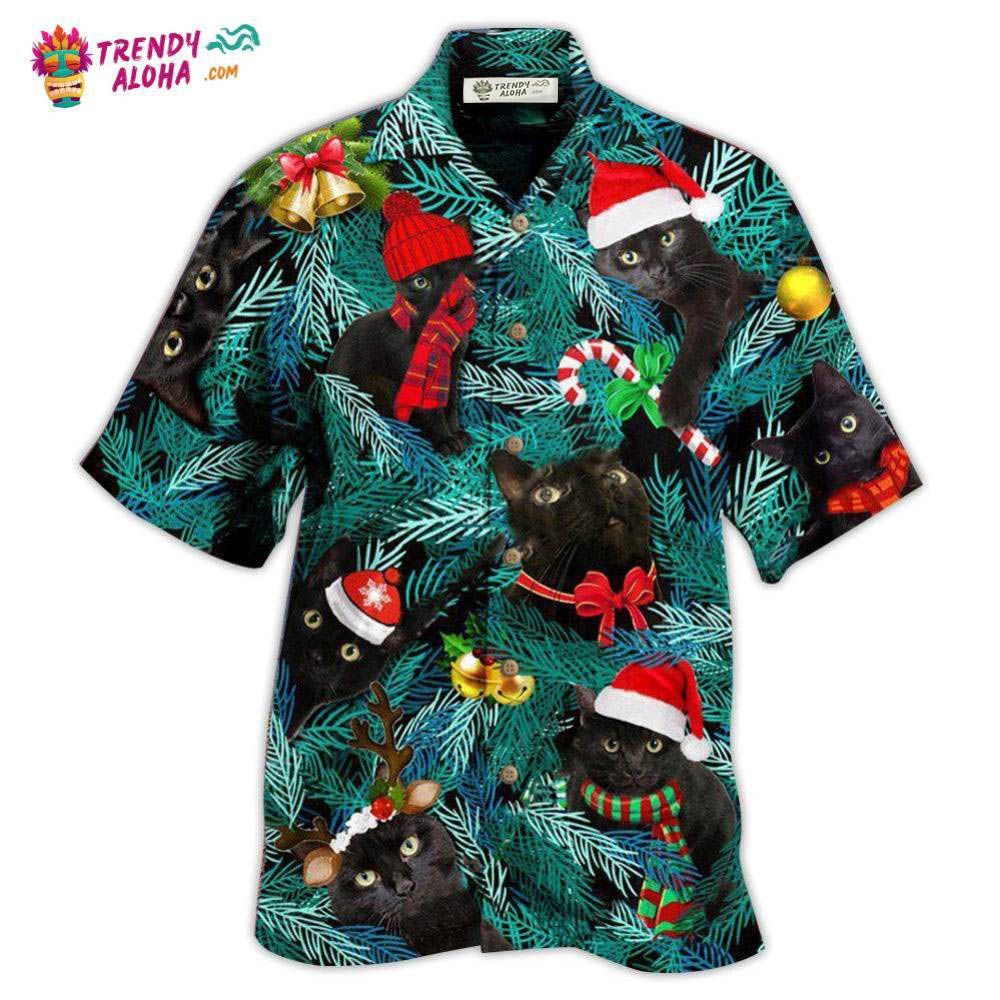 Black Cat Is It Jolly Enough Black Cat Hawaiian Shirt – Trendy Aloha