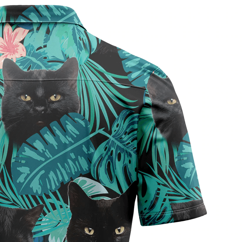 Regular Fit Short Sleeve Shirt - Totally Tropical - Black