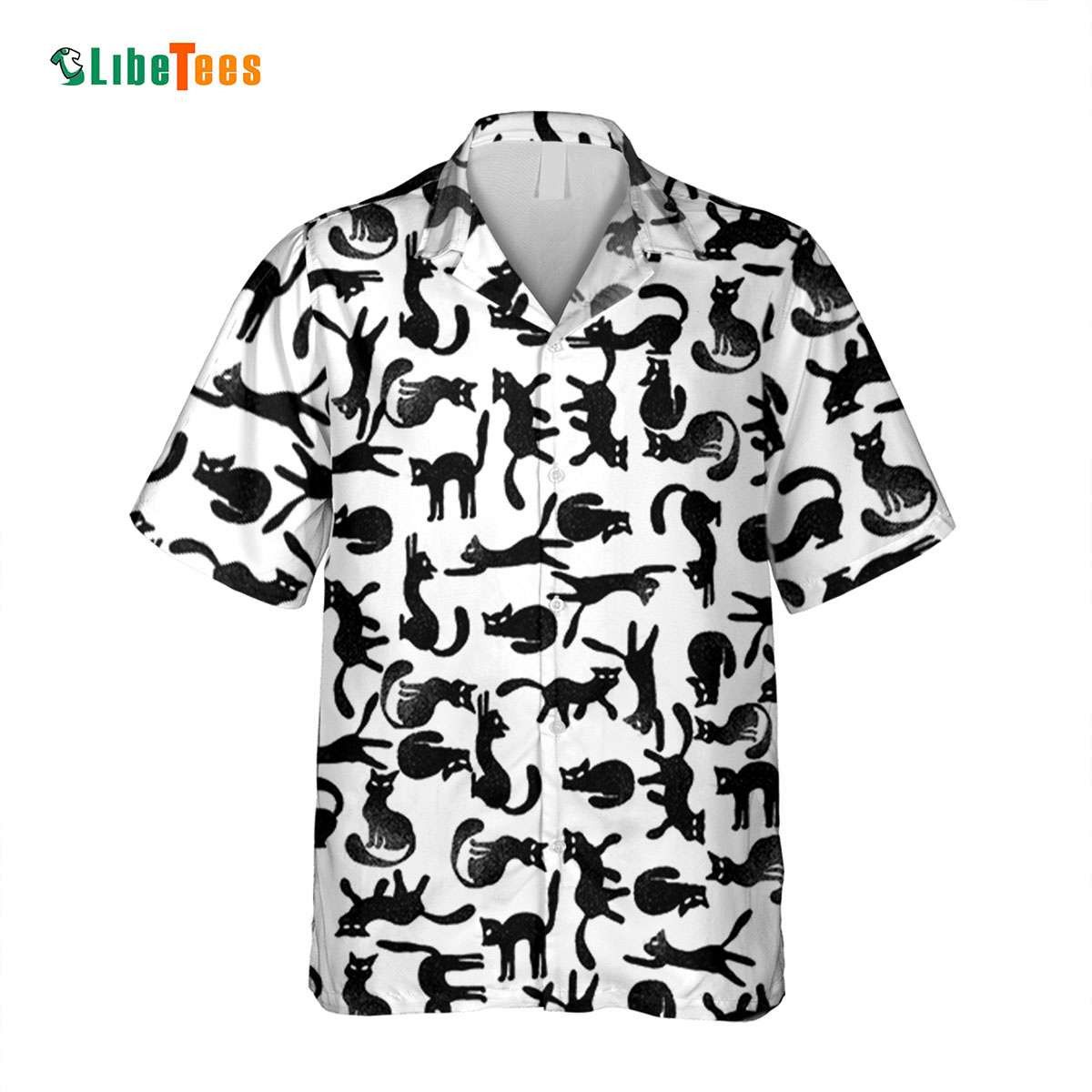 Black Cats Doodle Summer Vibe, Cat Trendy Hawaiian Shirt Perfect Gifts For Your Loved Ones