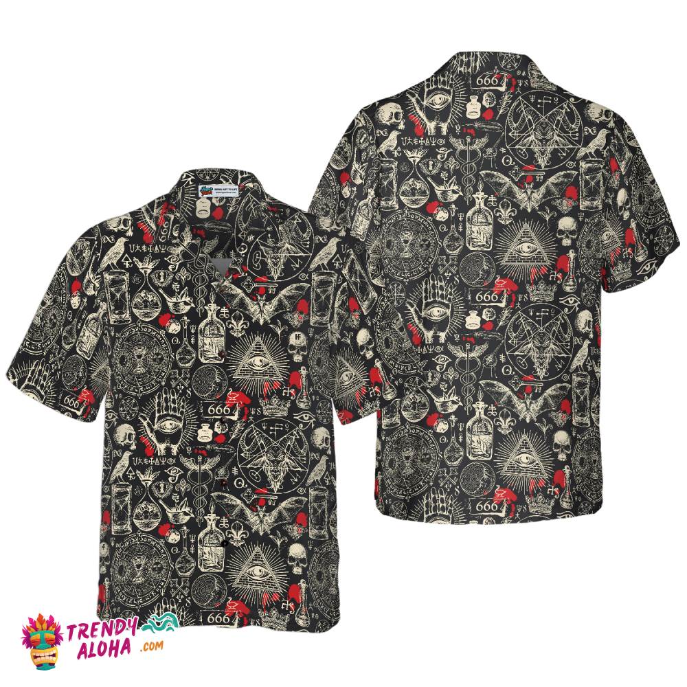 Black Demons For Scary Halloween Hawaiian Shirt