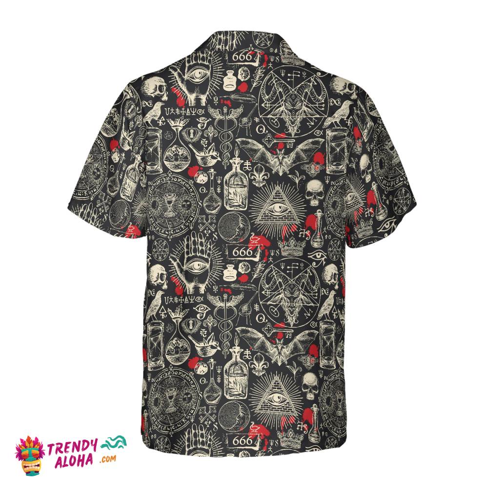 Black Demons For Scary Halloween Hawaiian Shirt