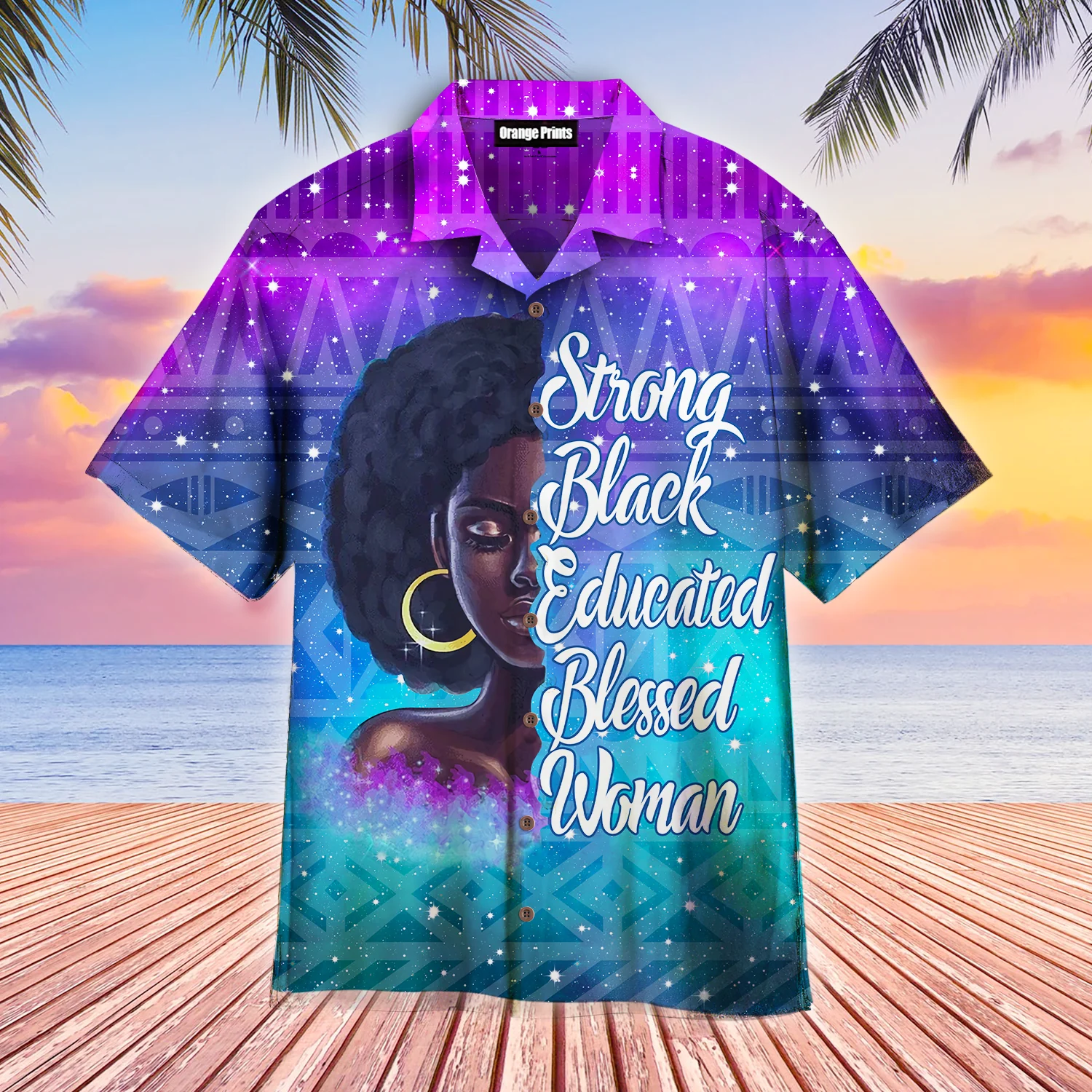 Black Educated Blessed Woman African Gift Hawaiian Shirt
