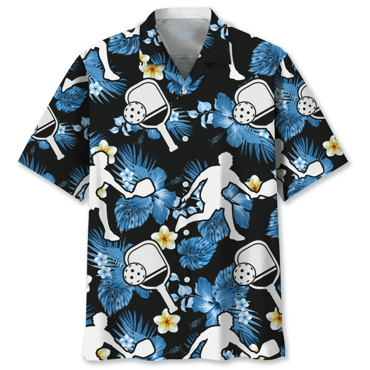 Black Floral Trendy Hawaiian Shirt: Elegant Florals for Him