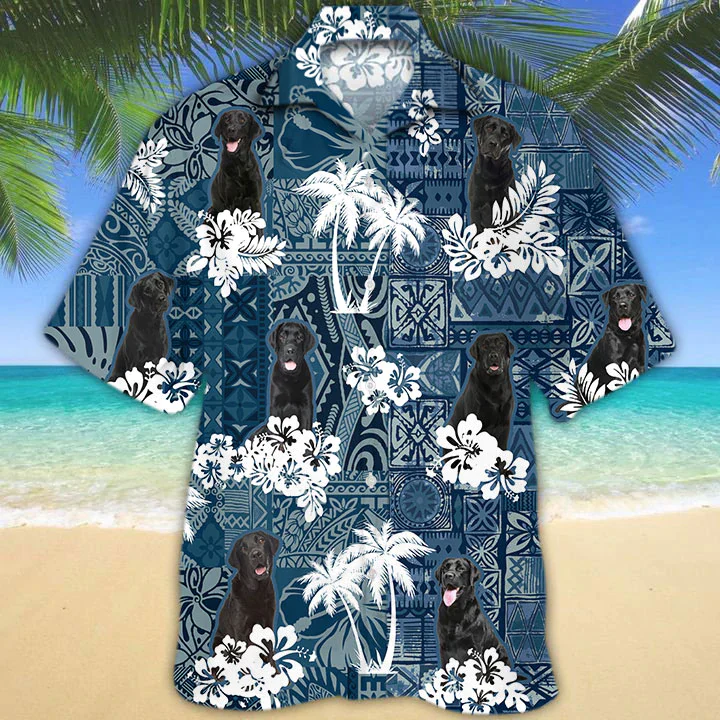 Black Labrador Trendy Hawaiian Shirt Summer Gifts