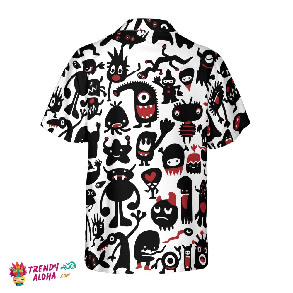 Black Monsters For Halloween Hawaiian Shirt