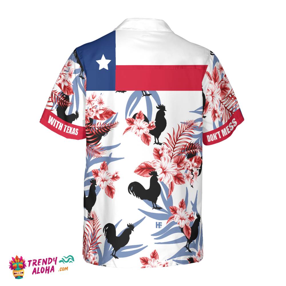 Black Rooster Texas Hawaiian Shirt