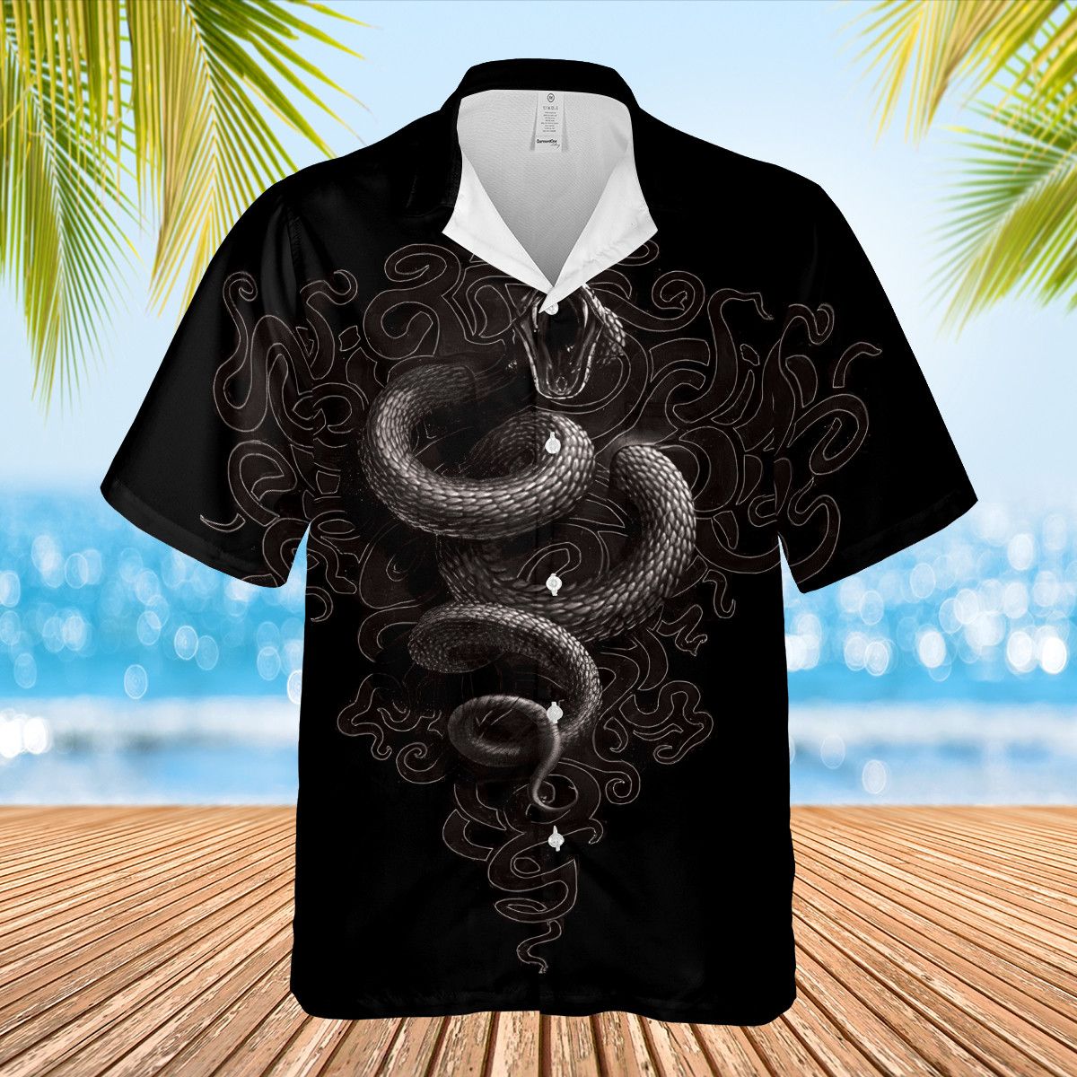 Black Snake Trendy Hawaiian Shirt Summer Gifts