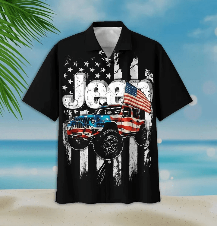 Black Theme Jee And Flag Unique Trendy Hawaiian Shirt, Racing Car Trendy Hawaiian Shirt, Beach Summer Hawaii Shirt Family Shirt