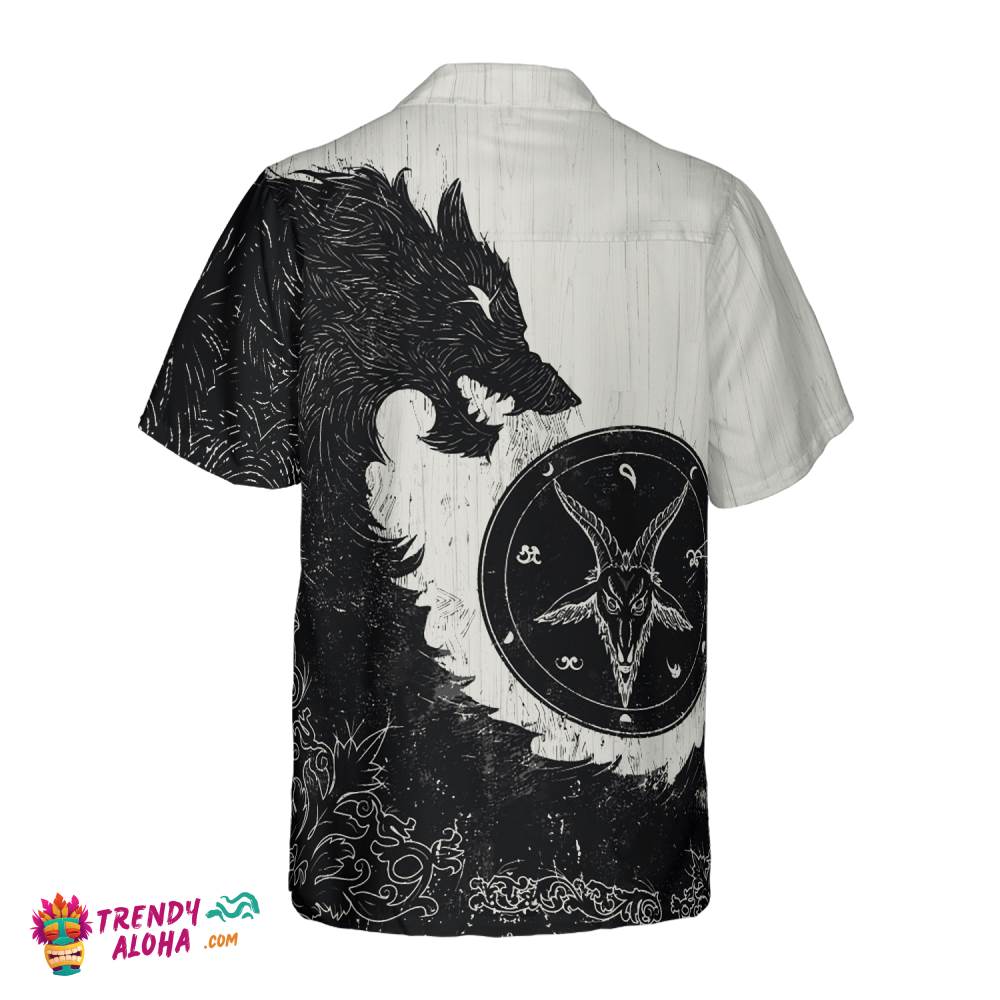 Black Wolf Shirt For Men Hawaiian Shirt