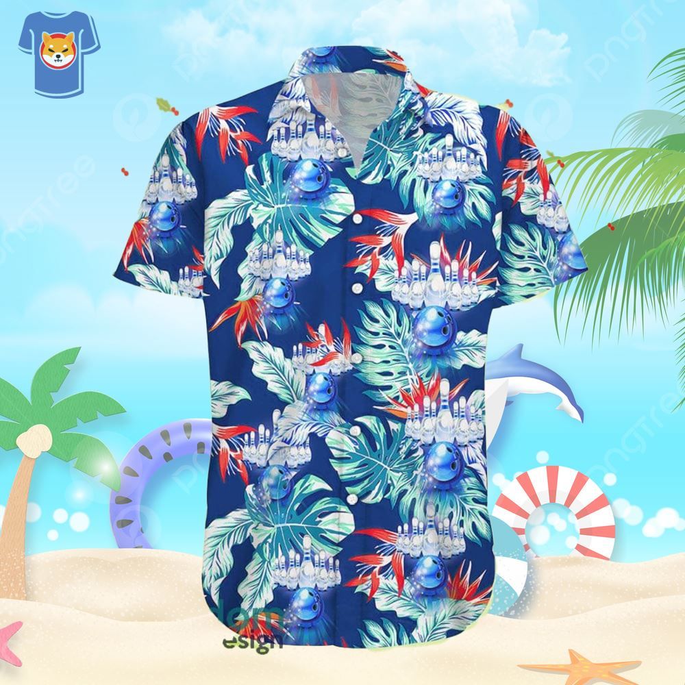 Blue Bowling Sport Bowling Lover Hawaiian Shirt For Men And Women