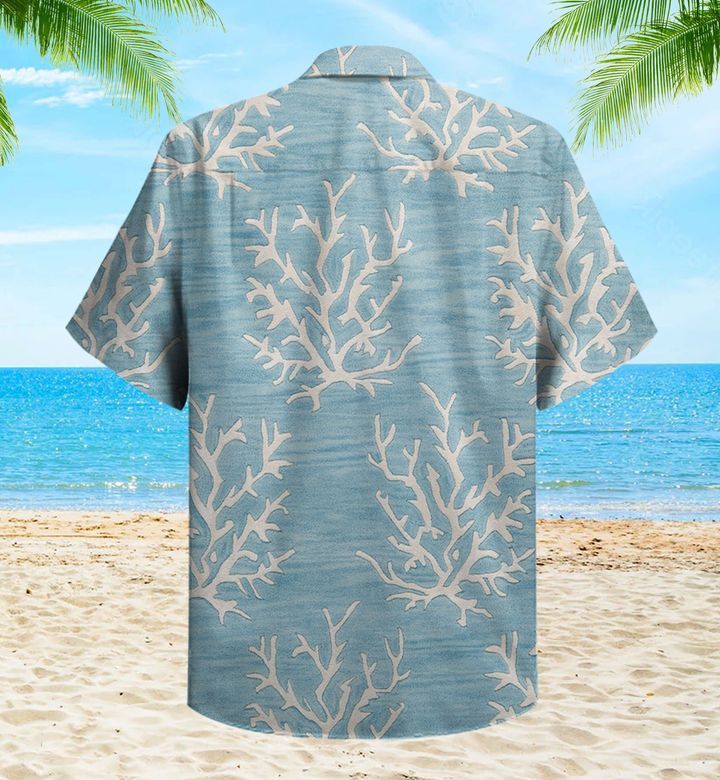 Blue Coral Trendy Hawaiian Shirt 3D Summer Gifts