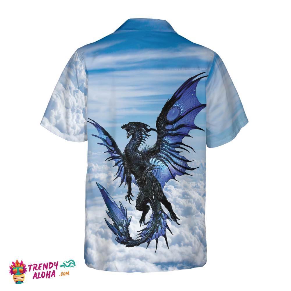 Blue Dragon On Blue Sky Hawaiian Shirt