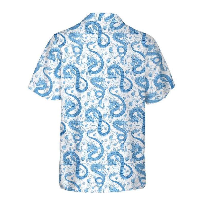 Blue Dragon Shirt, Dnd Dragon Shirt, Dnd Hawaiian Shirt