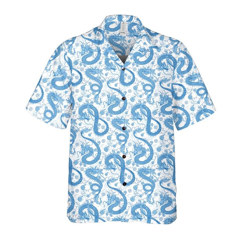 Blue Dragon Shirt, Dnd Dragon Shirt, Dnd Hawaiian Shirt