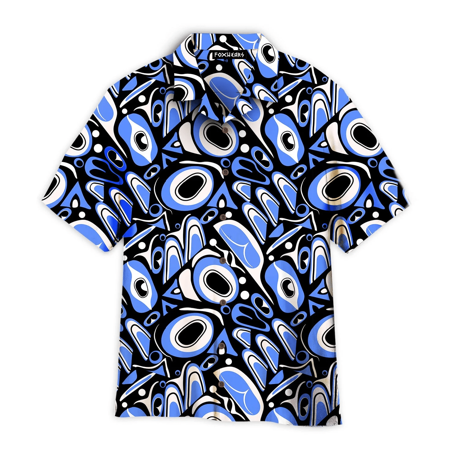 Blue Native American Aloha Trendy Hawaiian Shirts