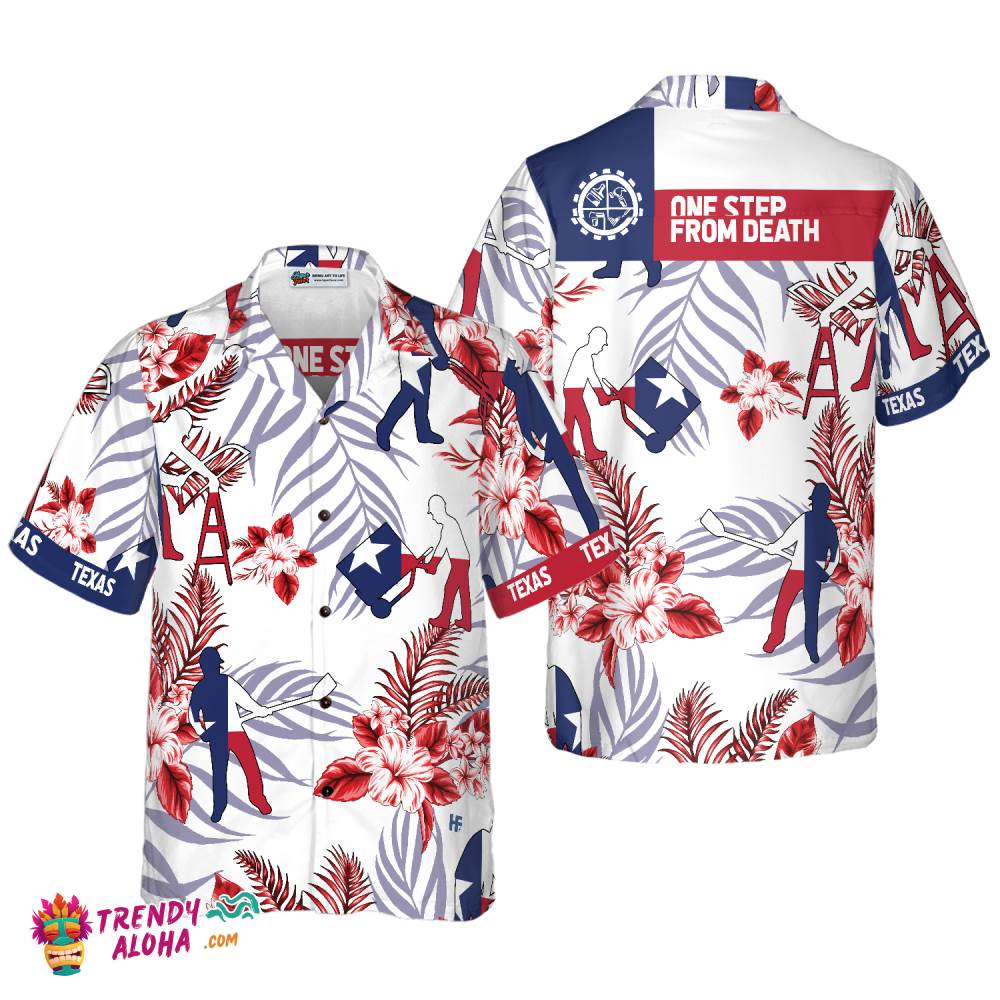 Bluebonnet Texas Hawaiian Shirt Construction Worker Version, Button Down Floral And Flag Texas Shirt, Proud Texas Shirt For Men Bluebonnet Texas Hawaiian Shirt Construction Worker Version, Button Down Floral And Flag Texas Shirt, Proud Texas Shirt For Men