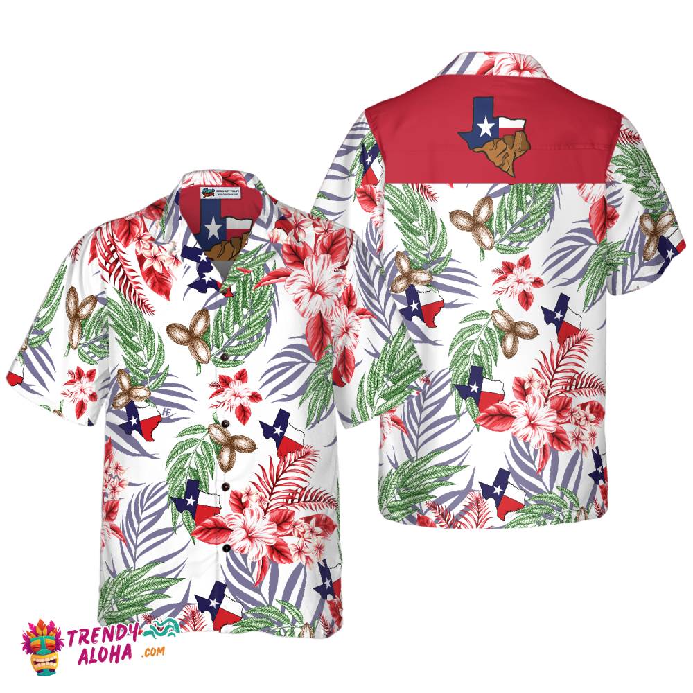 Bluebonnet Texas Hawaiian Shirt Pecan Version, Button Down Floral And Flag Texas Shirt, Proud Texas Shirt For Men Bluebonnet Texas Hawaiian Shirt Pecan Version, Button Down Floral And Flag Texas Shirt, Proud Texas Shirt For Men
