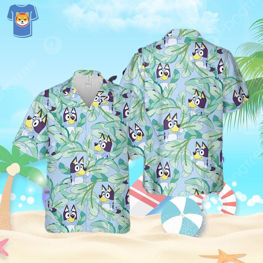Bluey Birthday Party Shirt Summer Gift Hawaiian Shirt