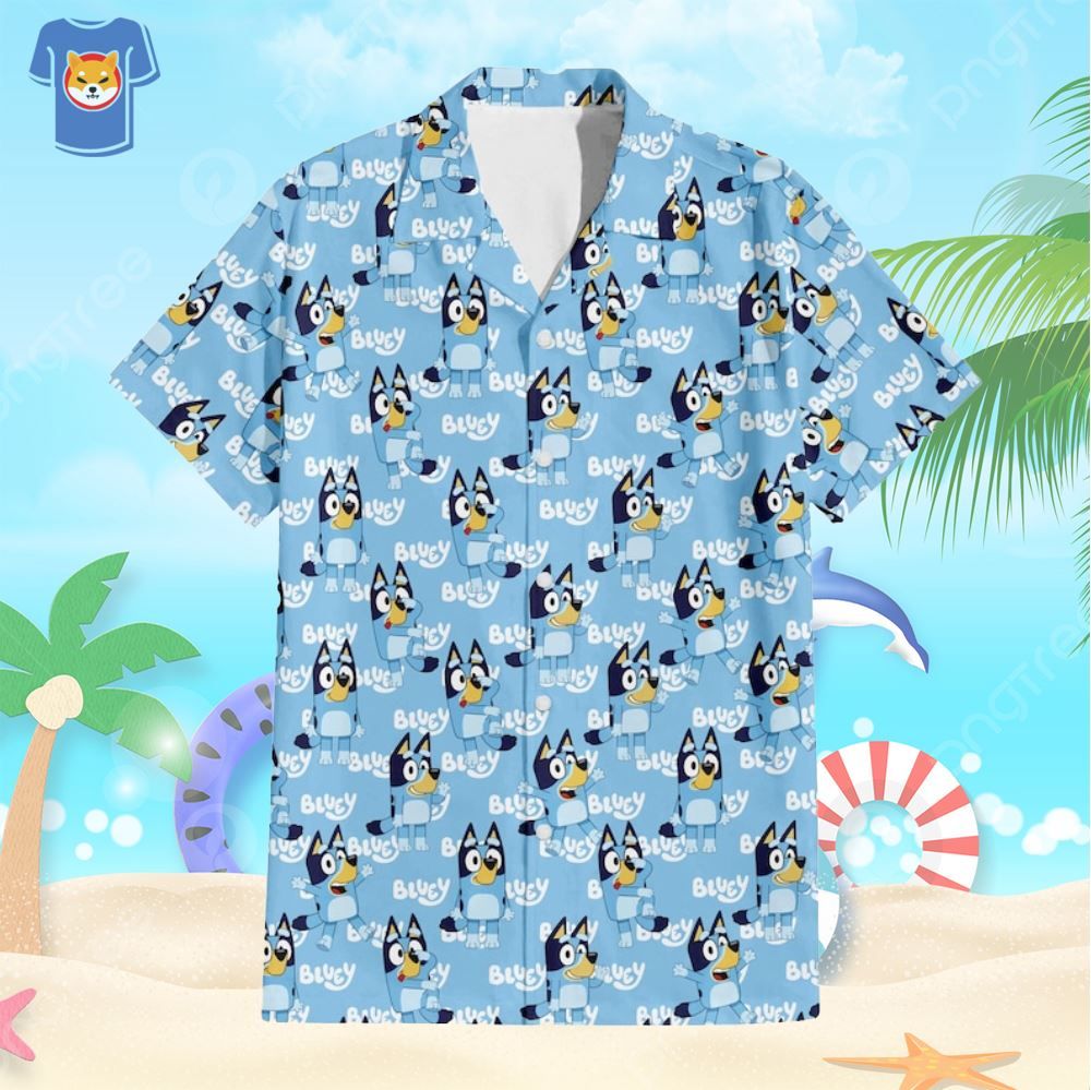 Bluey Hawaiian Shirt Mens Bluey Bandit Hawaiian Shirt