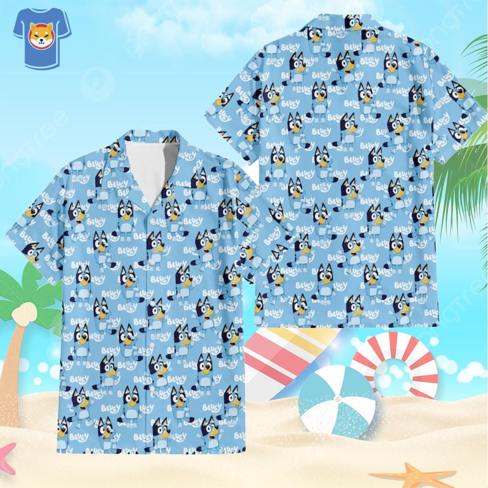 Bluey Hawaiian Shirt Mens Bluey Bandit Hawaiian Shirt